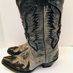 CORRAL Womens  Snip  Cowgirl Boots R1003 6 1/2 M